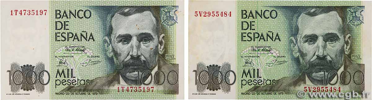 1000 Pesetas Lot SPAGNA 1979 P.158 SPL