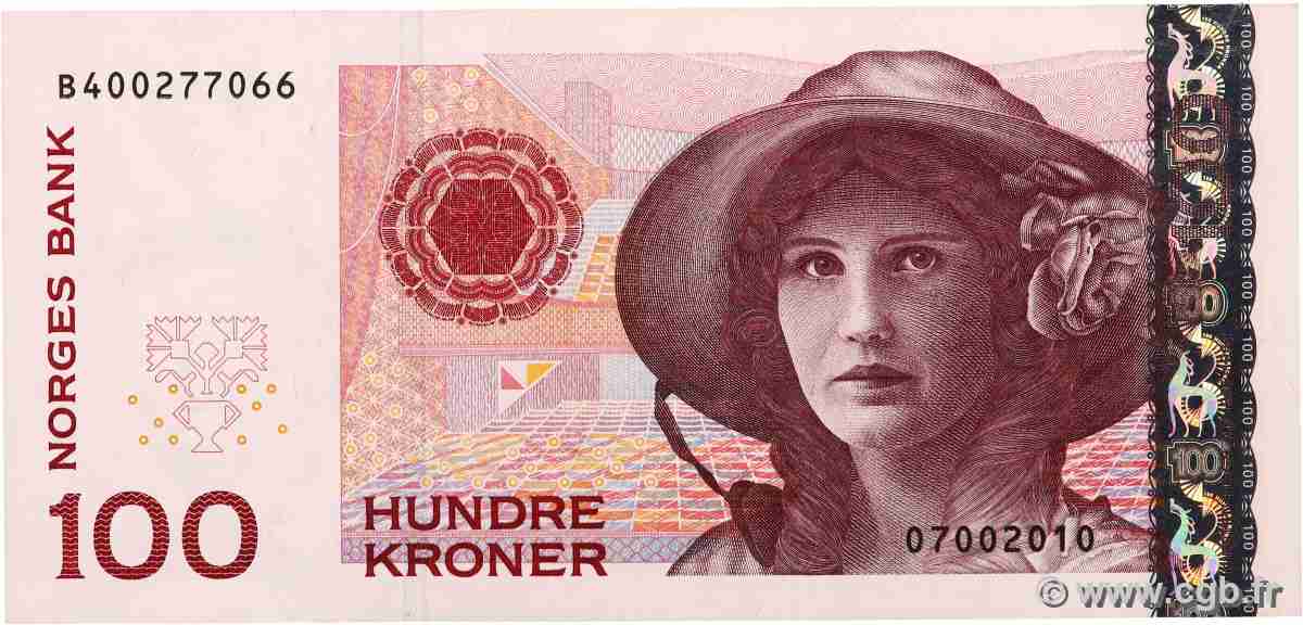 100 Kroner NORVÈGE 2010 P.49e SUP+