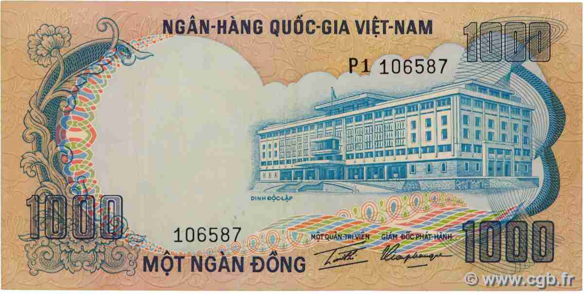 1000 Dong VIETNAM DEL SUD 1972 P.34a BB