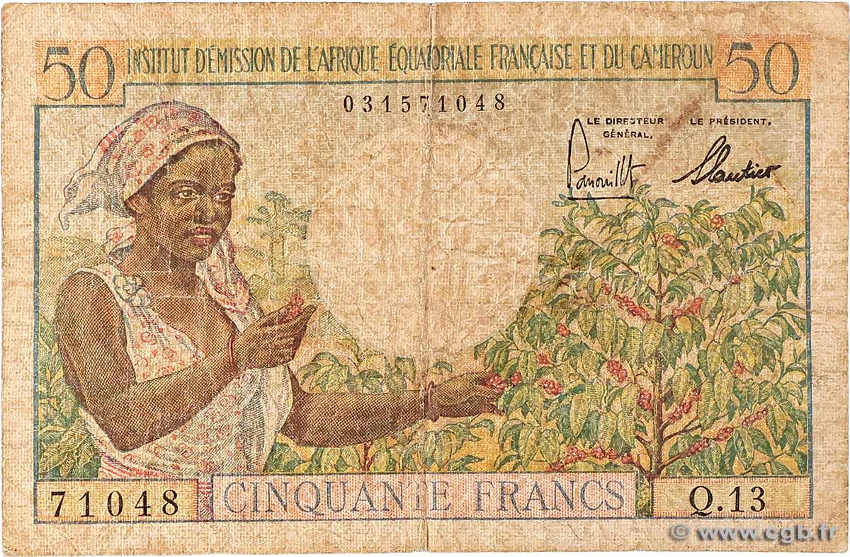 50 Francs type 1957 IE AFRIQUE ÉQUATORIALE FRANÇAISE 1957 A.140a B