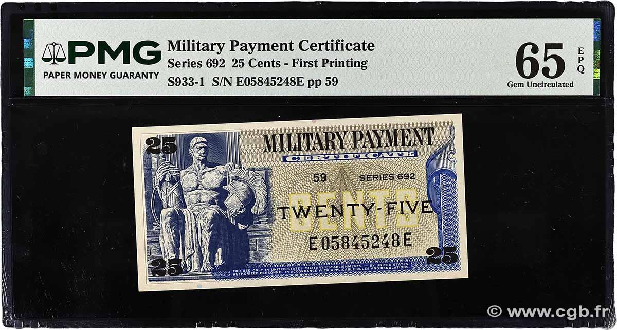 25 Cents UNITED STATES OF AMERICA 1970 P.M093 UNC
