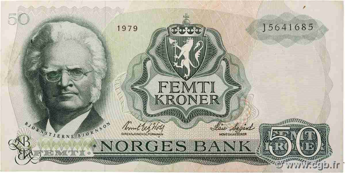 50 Kroner NORVÈGE 1979 P.37d fSS