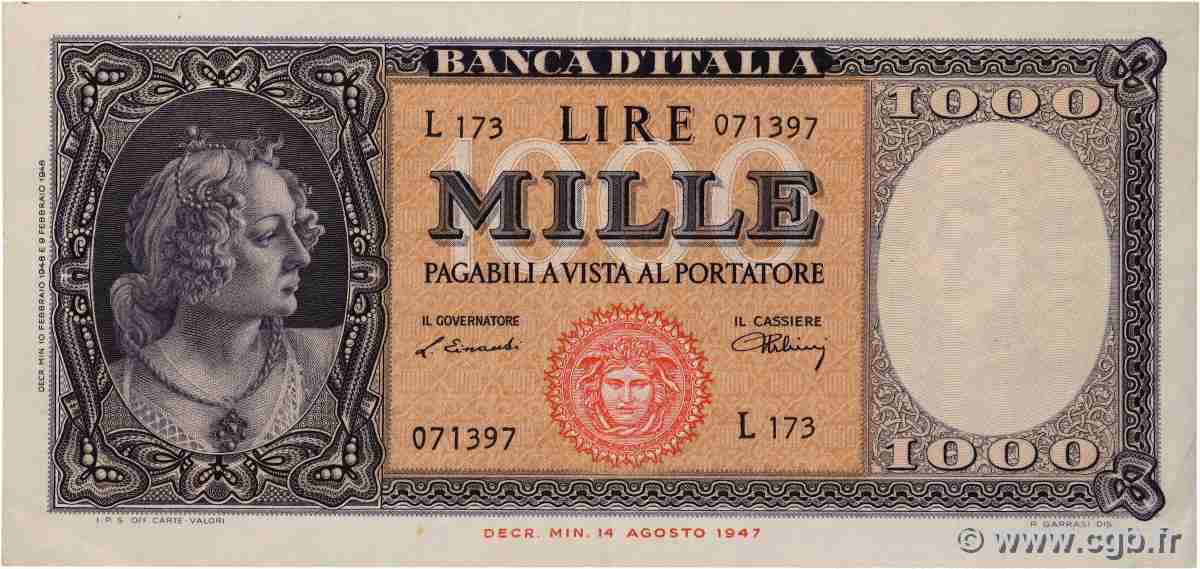 1000 Lire ITALIE 1948 P.088a TTB