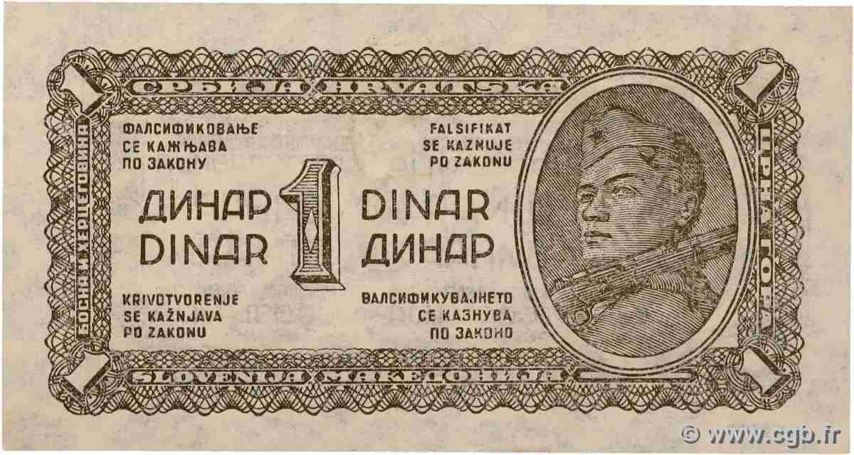 1 Dinar YUGOSLAVIA 1944 P.048a UNC-