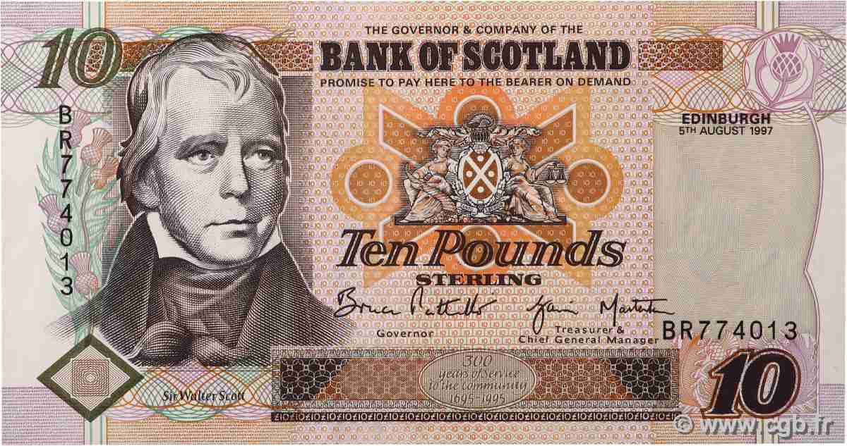 10 Pounds SCOTLAND 1997 P.120b VF