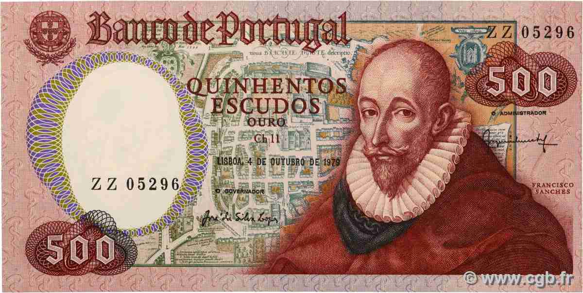 500 Escudos Remplacement PORTUGAL 1979 P.177 NEUF