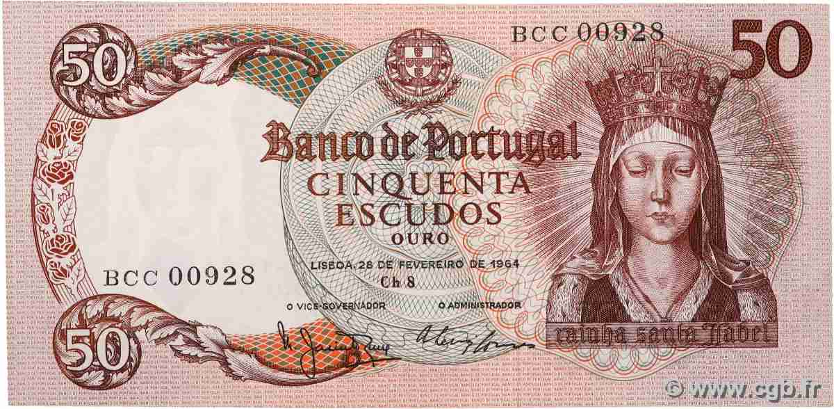 50 Escudos PORTUGAL 1964 P.168 UNC