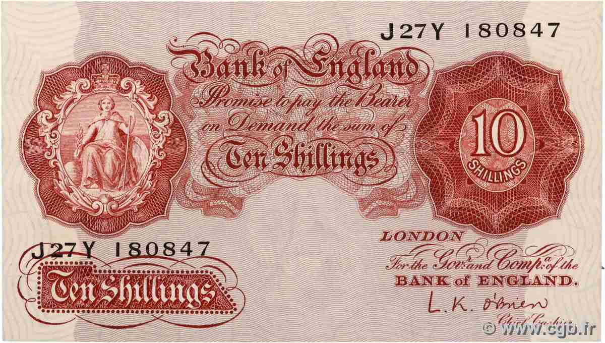 10 Shillings INGHILTERRA 1955 P.368c q.FDC
