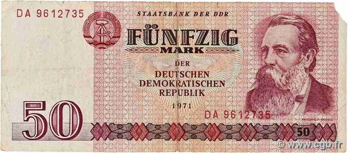 50 Mark GERMAN DEMOCRATIC REPUBLIC 1971 P.30b F
