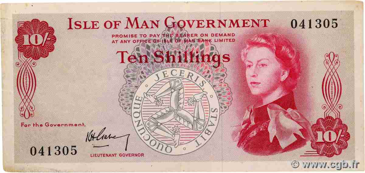 10 Shillings ÎLE DE MAN 1961 P.24a SS