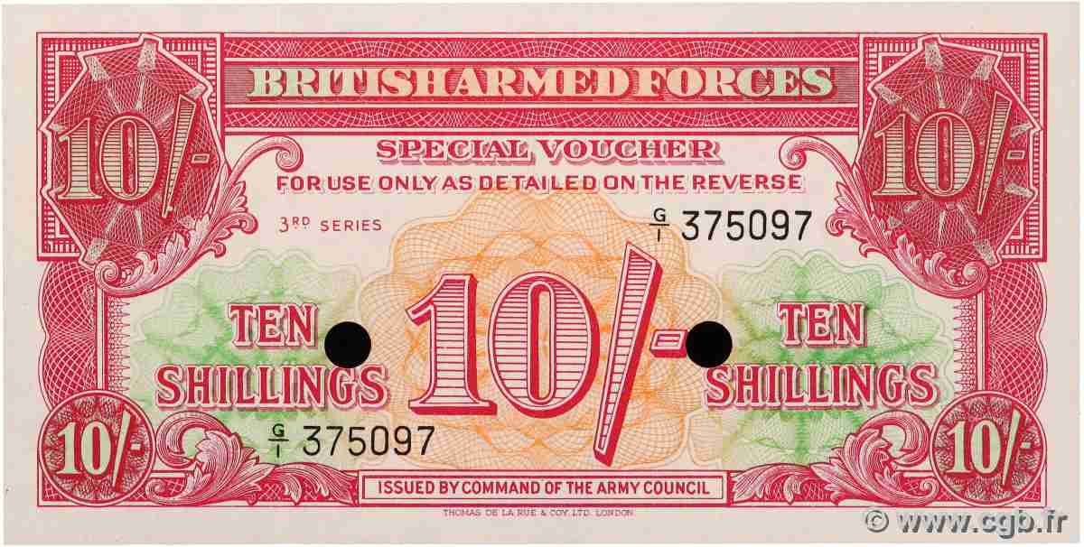 10 Shillings Annulé INGHILTERRA 1956 P.M028b FDC