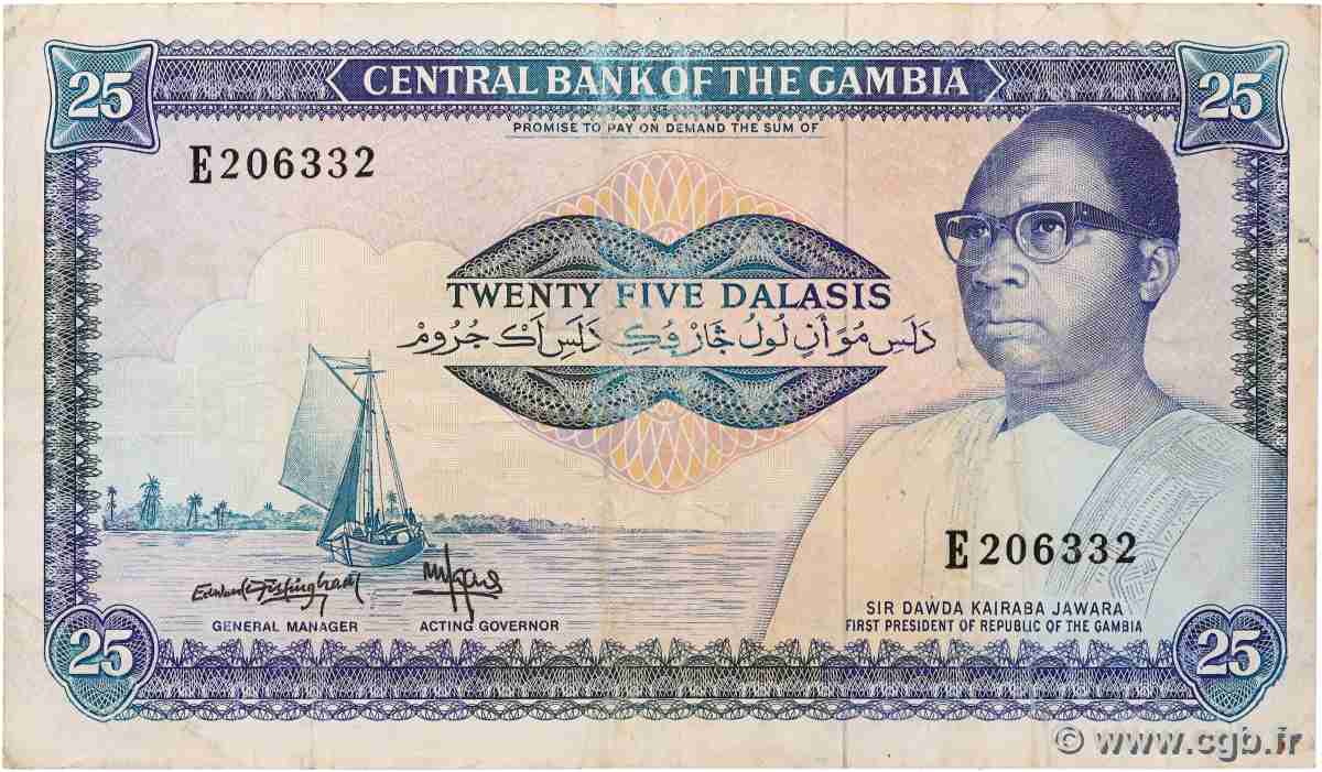 25 Dalasis GAMBIA 1987 P.11b VF-