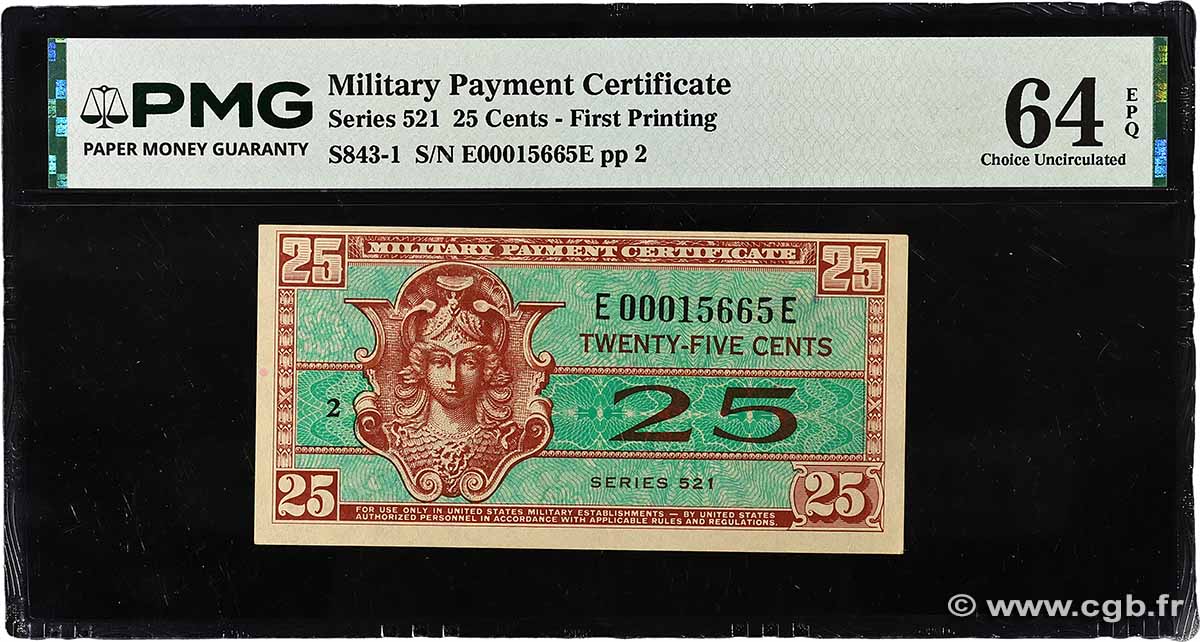 25 Cents UNITED STATES OF AMERICA 1954 P.M031 UNC-