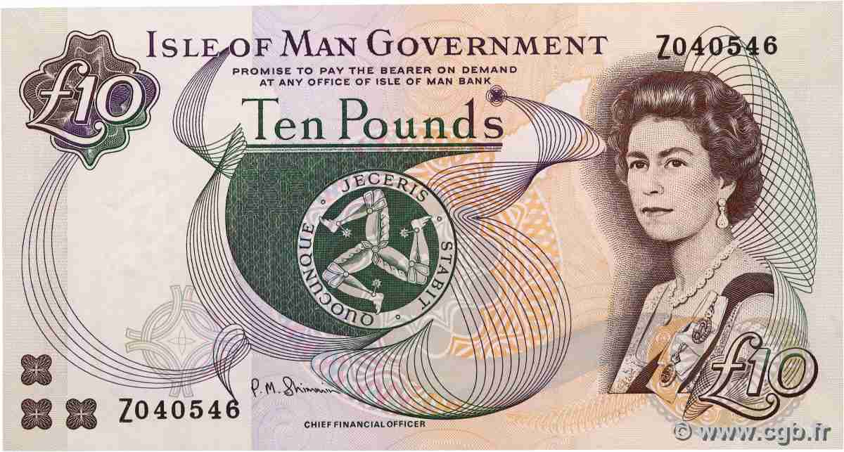 10 Pounds Remplacement ISLE OF MAN 2007 P.46a XF