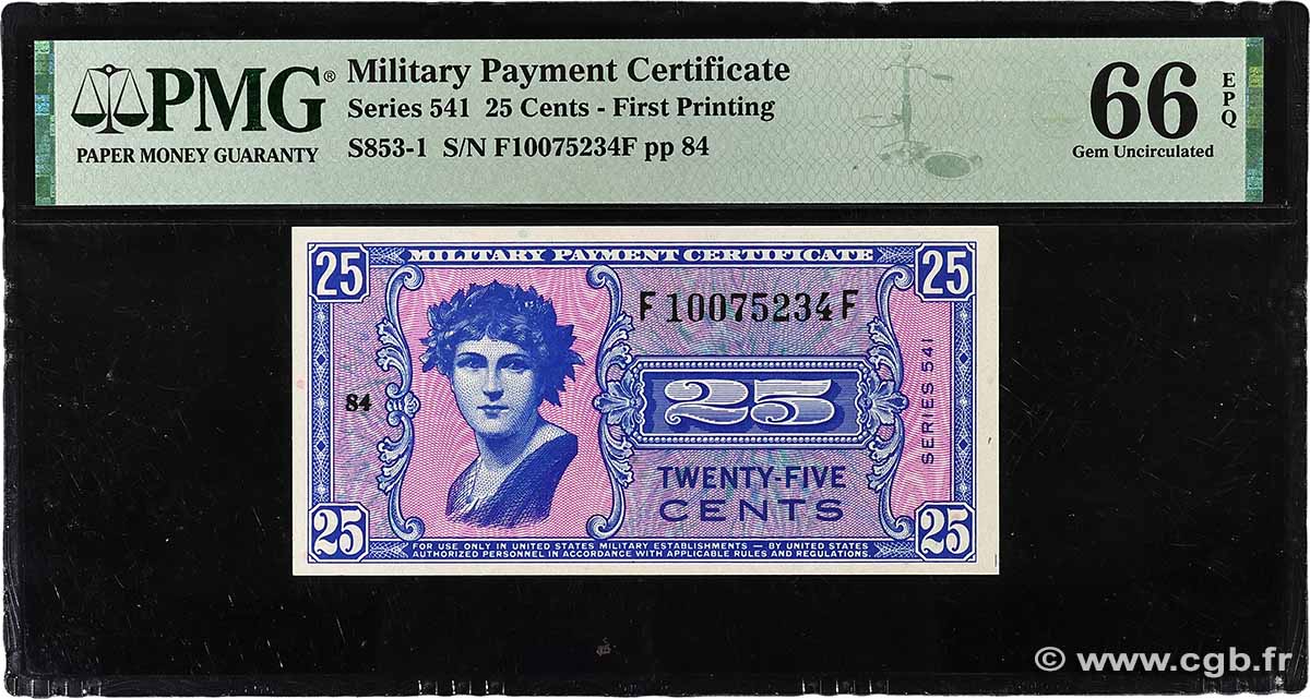 25 Cents UNITED STATES OF AMERICA 1958 P.M038 UNC