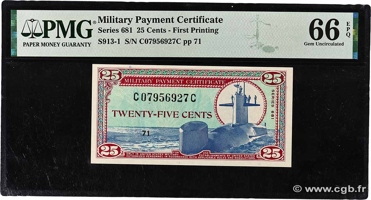 25 Cents UNITED STATES OF AMERICA 1969 P.M077 UNC