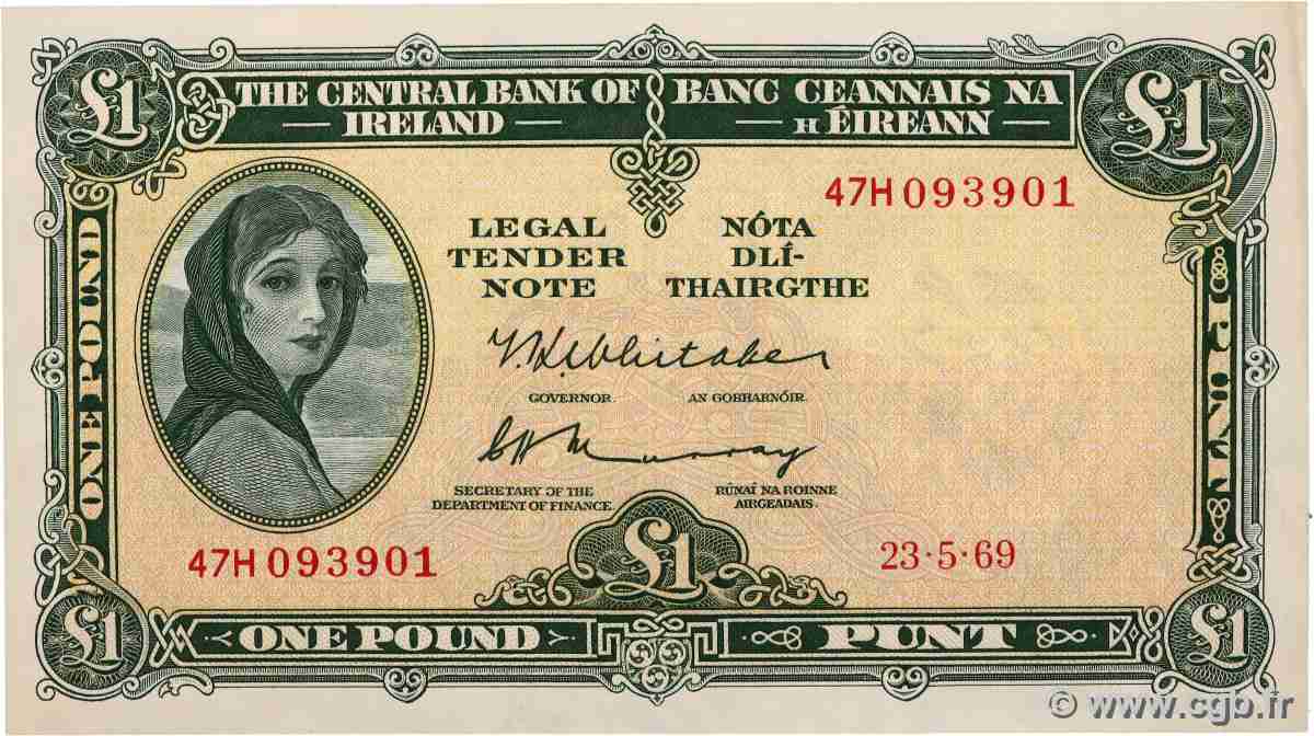 1 Pound IRLANDE 1969 P.064b SUP