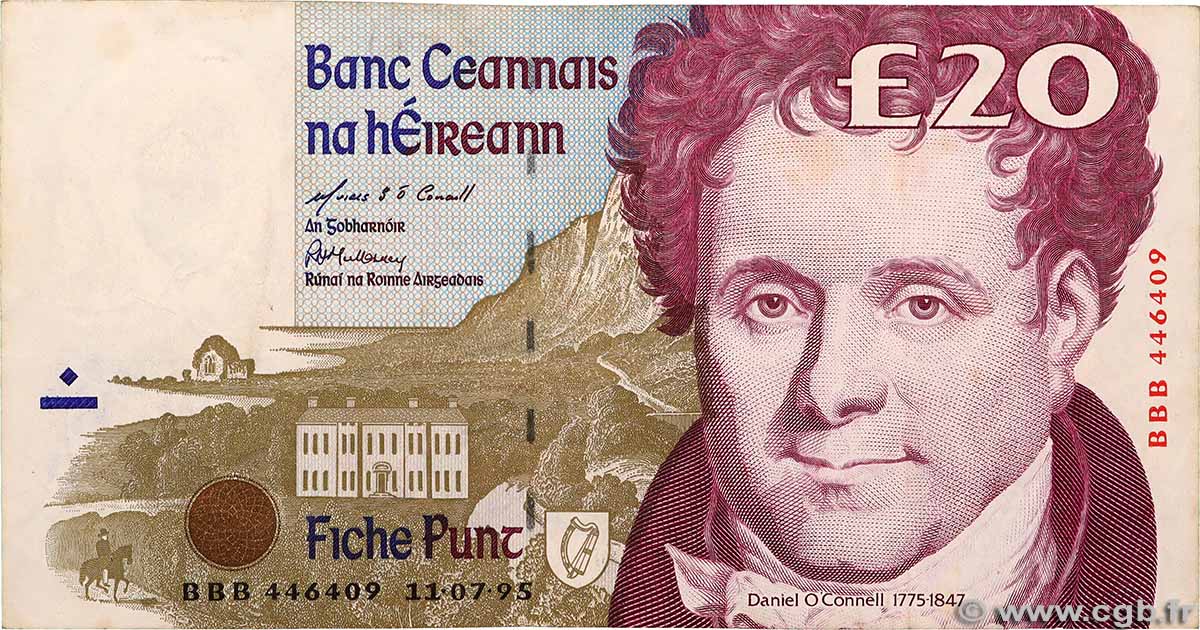 20 Pounds Remplacement IRLANDA 1995 P.077b BC+
