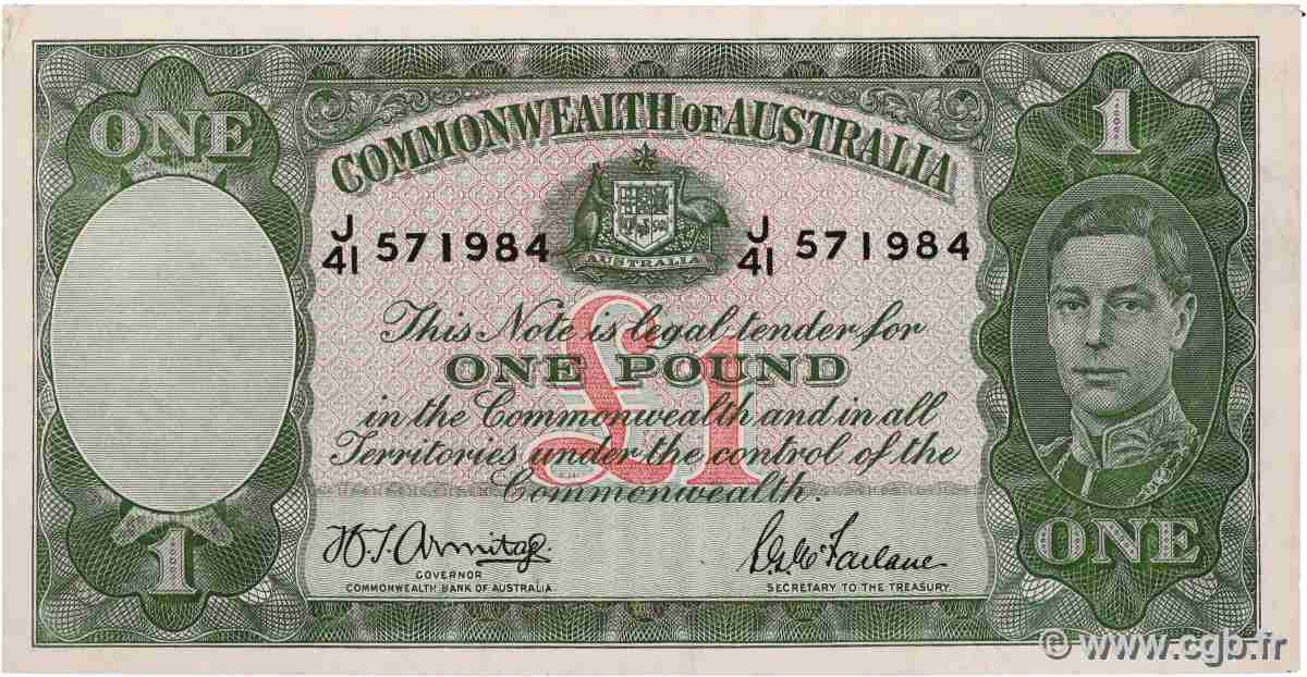 1 Pound AUSTRALIA 1942 P.26b AU