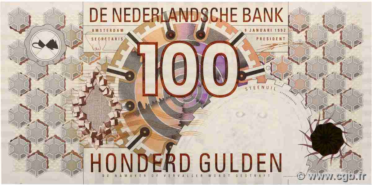100 Gulden NETHERLANDS 1992 P.101 UNC