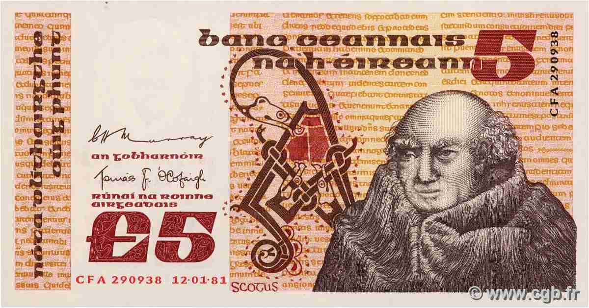 5 Pounds IRELAND REPUBLIC 1981 P.071c XF+