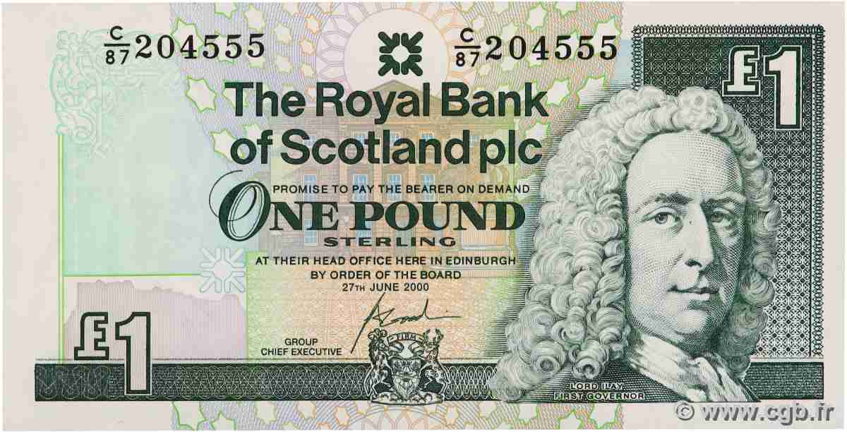 1 Pound SCOTLAND 2000 P.351e UNC