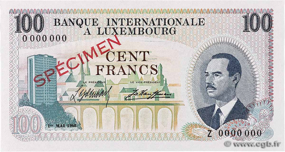 100 Francs Spécimen LUXEMBOURG 1968 P.14s UNC-