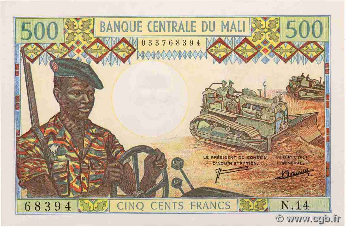 500 Francs MALI 1973 P.12d UNC-