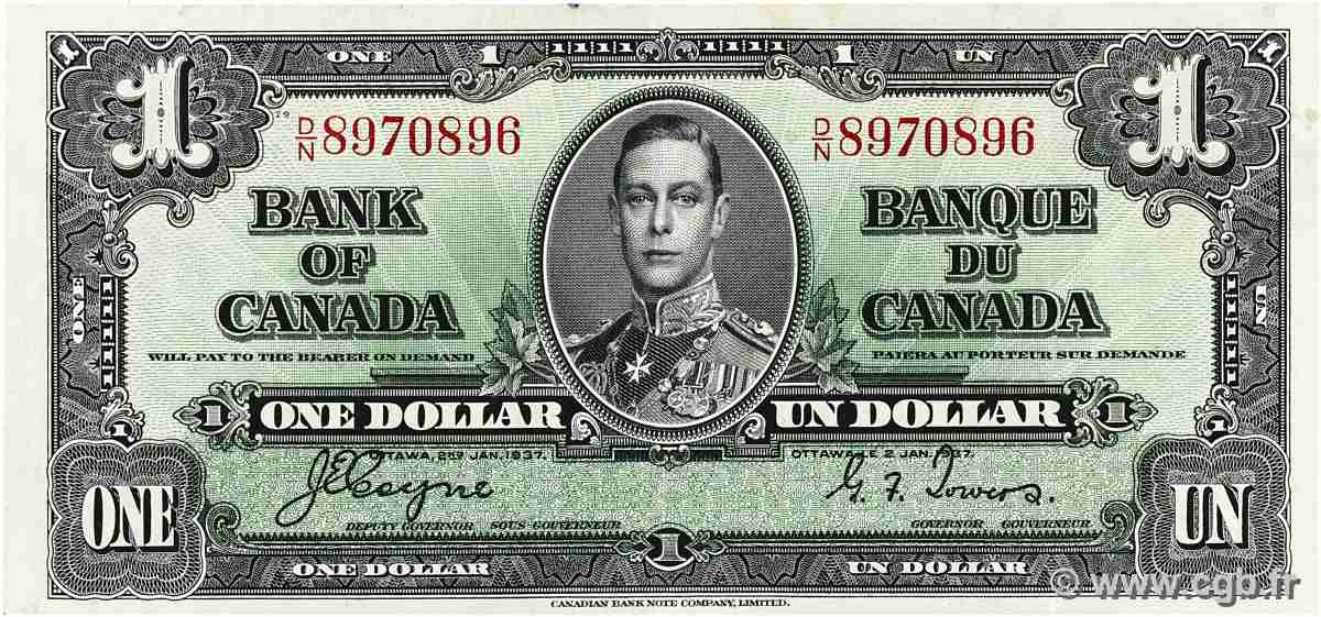 1 Dollar CANADA 1937 P.058e VF+