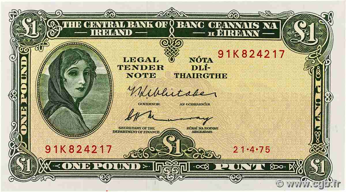1 Pound IRELAND REPUBLIC 1975 P.064c UNC-