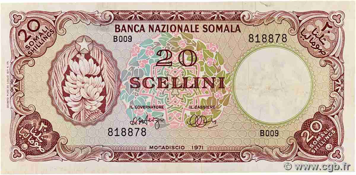 20 Scellini SOMALIE 1971 P.15a TTB