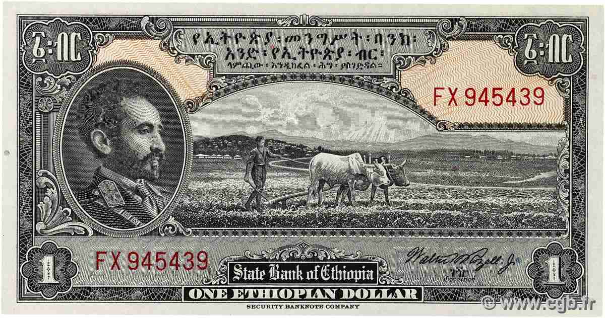 1 Dollar ÄTHIOPEN 1945 P.12c ST