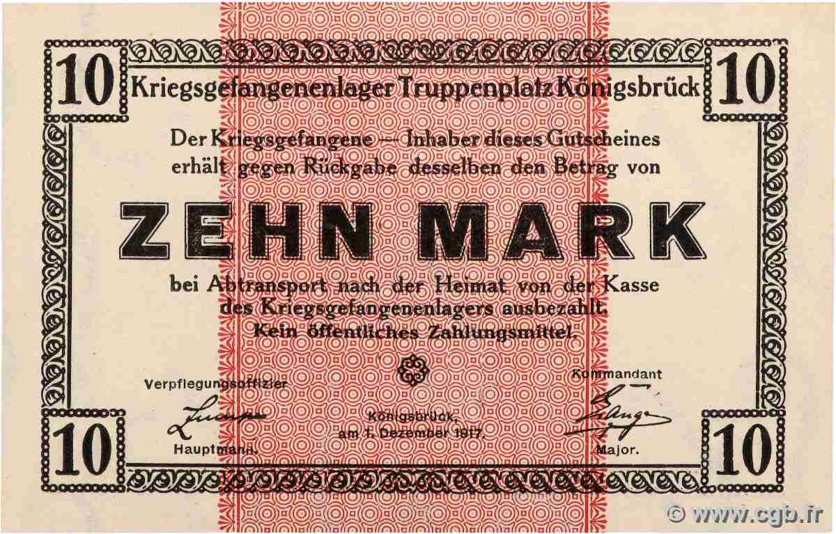 10 Mark DEUTSCHLAND Königsbrück 1917 P.- fST+