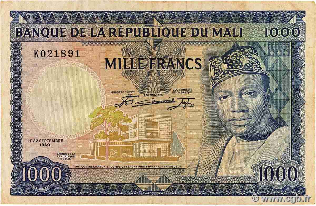 1000 Francs MALI 1960 P.09 fSS