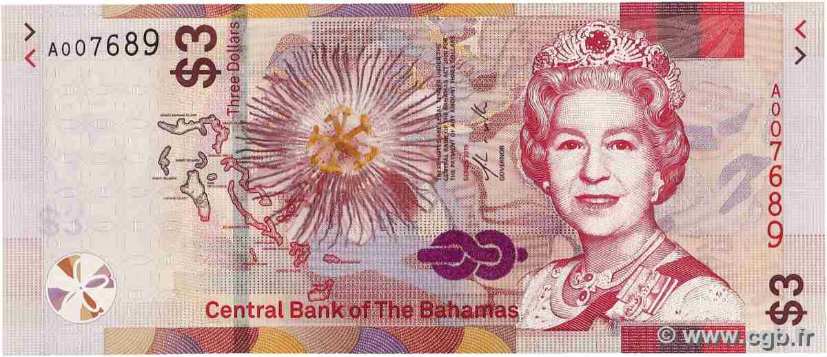 3 Dollars BAHAMAS 2019 P.78 ST