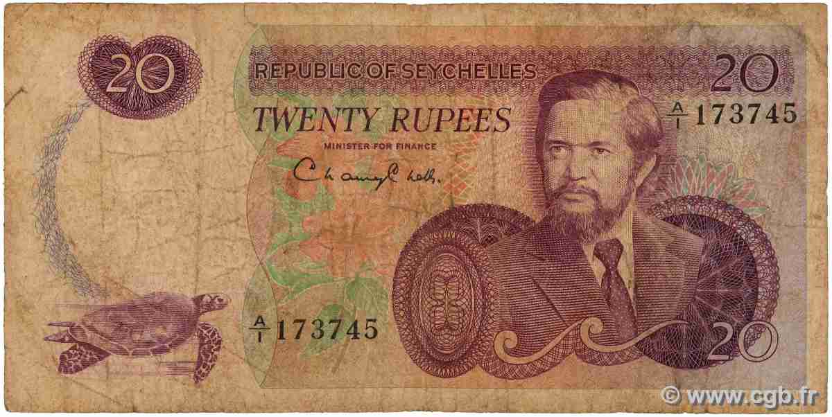 20 Rupees SEYCHELLES 1977 P.20a B