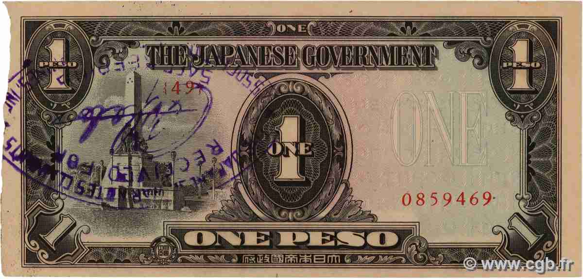 1 Peso PHILIPPINES 1944 P.109a SUP