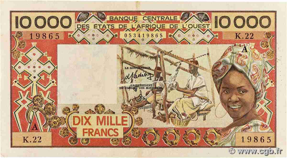 10000 Francs ÉTATS DE L AFRIQUE DE L OUEST 1984 P.109Af pr.SUP