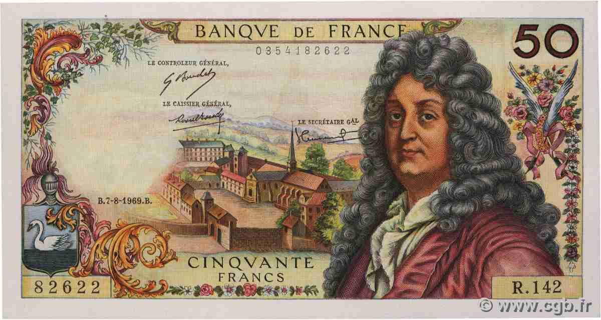 50 Francs RACINE FRANCE 1969 F.64.14 UNC-