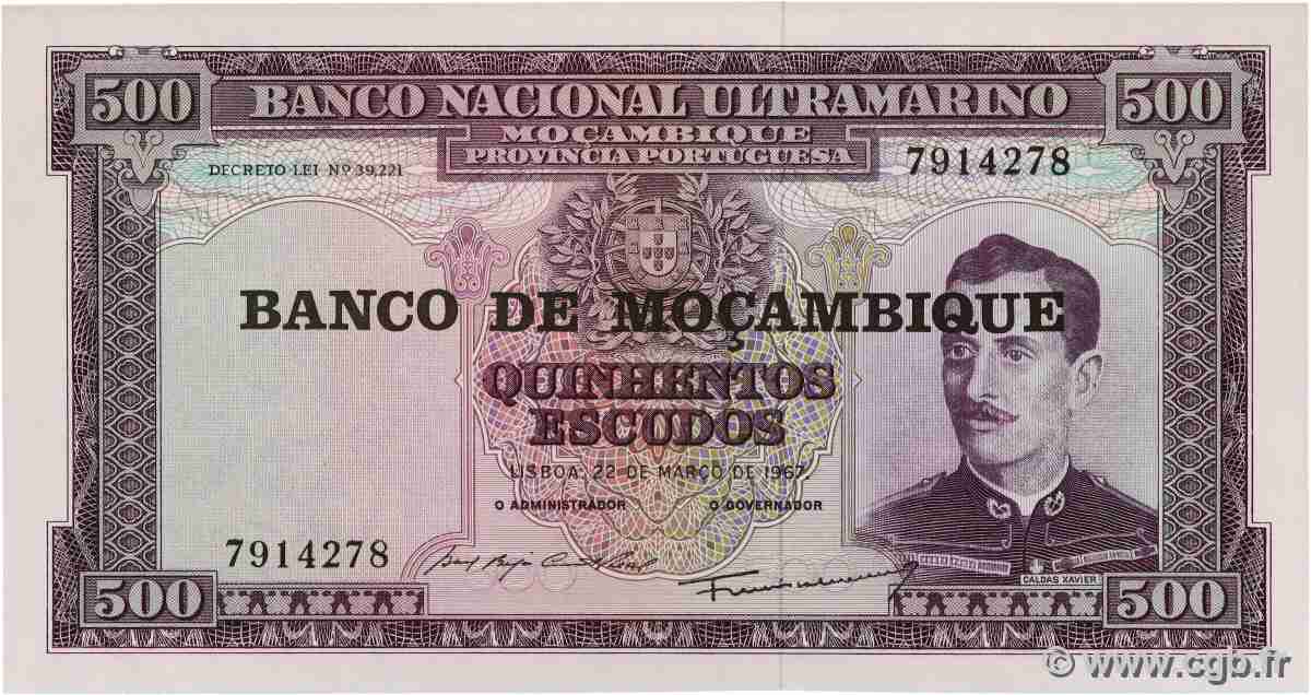 500 Escudos MOZAMBIQUE 1967 P.118a AU+