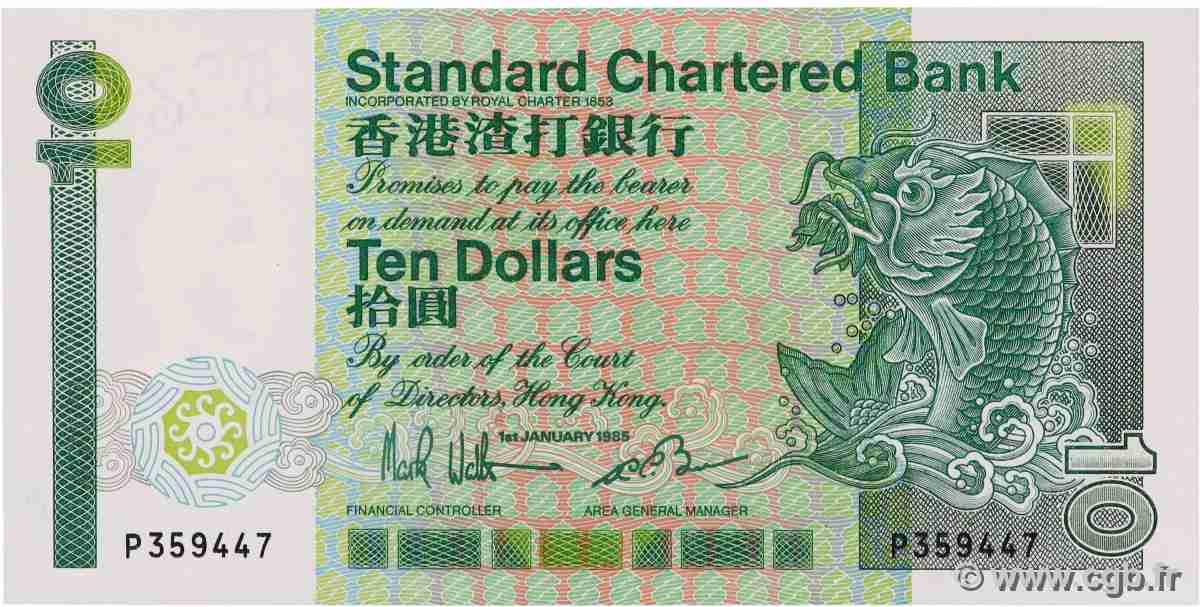 10 Dollars HONG KONG 1985 P.278a NEUF