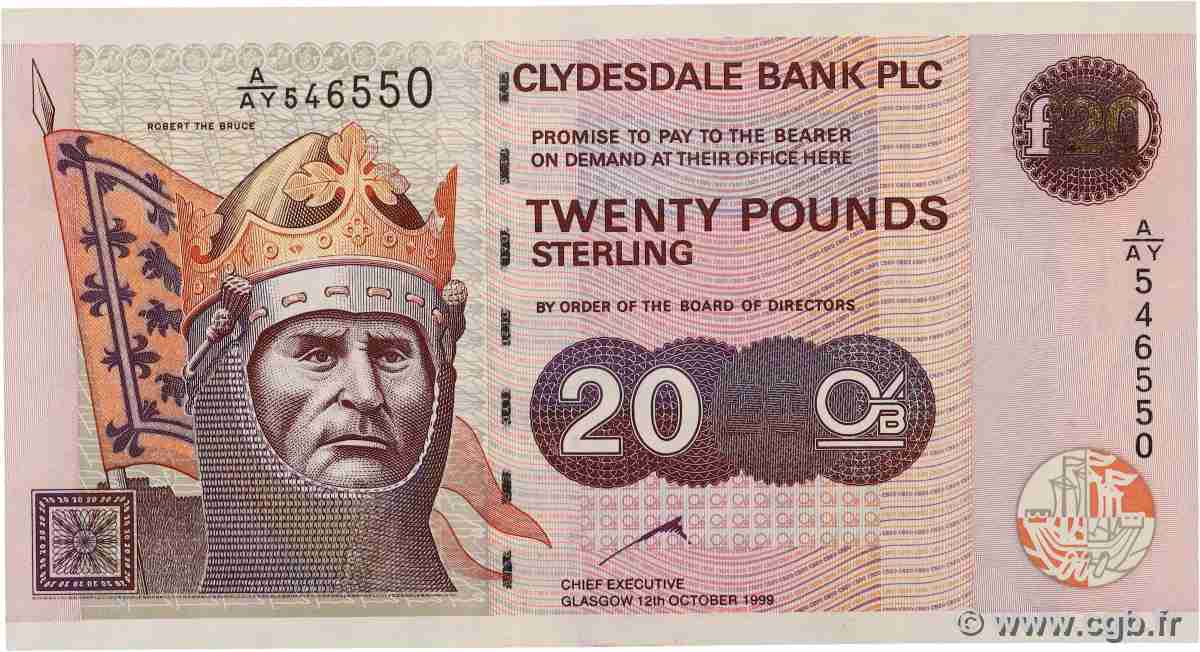 20 Pounds ÉCOSSE 1999 P.228b NEUF