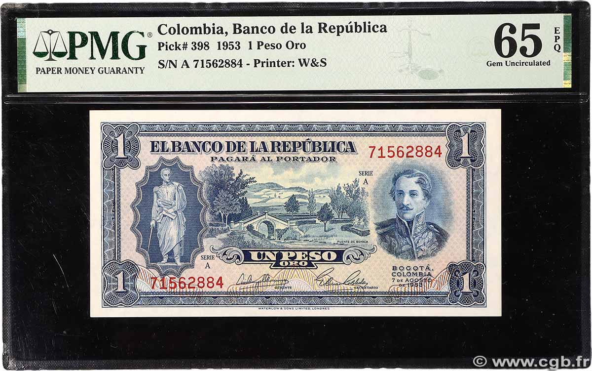 1 Peso Oro COLOMBIA 1953 P.398 UNC