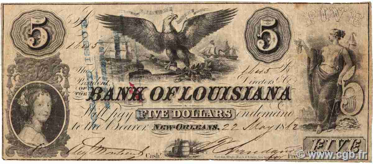 5 Dollars UNITED STATES OF AMERICA La Nouvelle-Orléans
1862 P.- F-