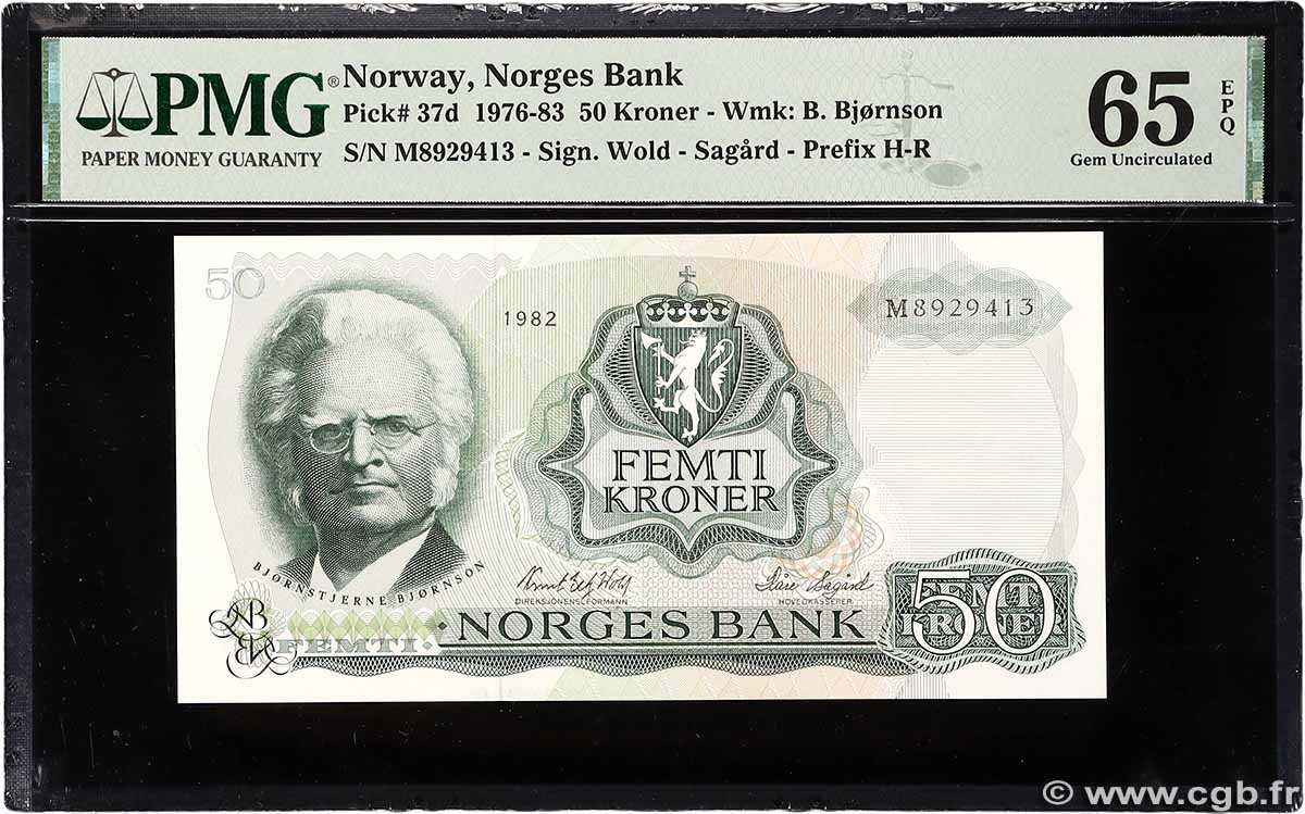 50 Kroner NORWAY 1982 P.37d UNC