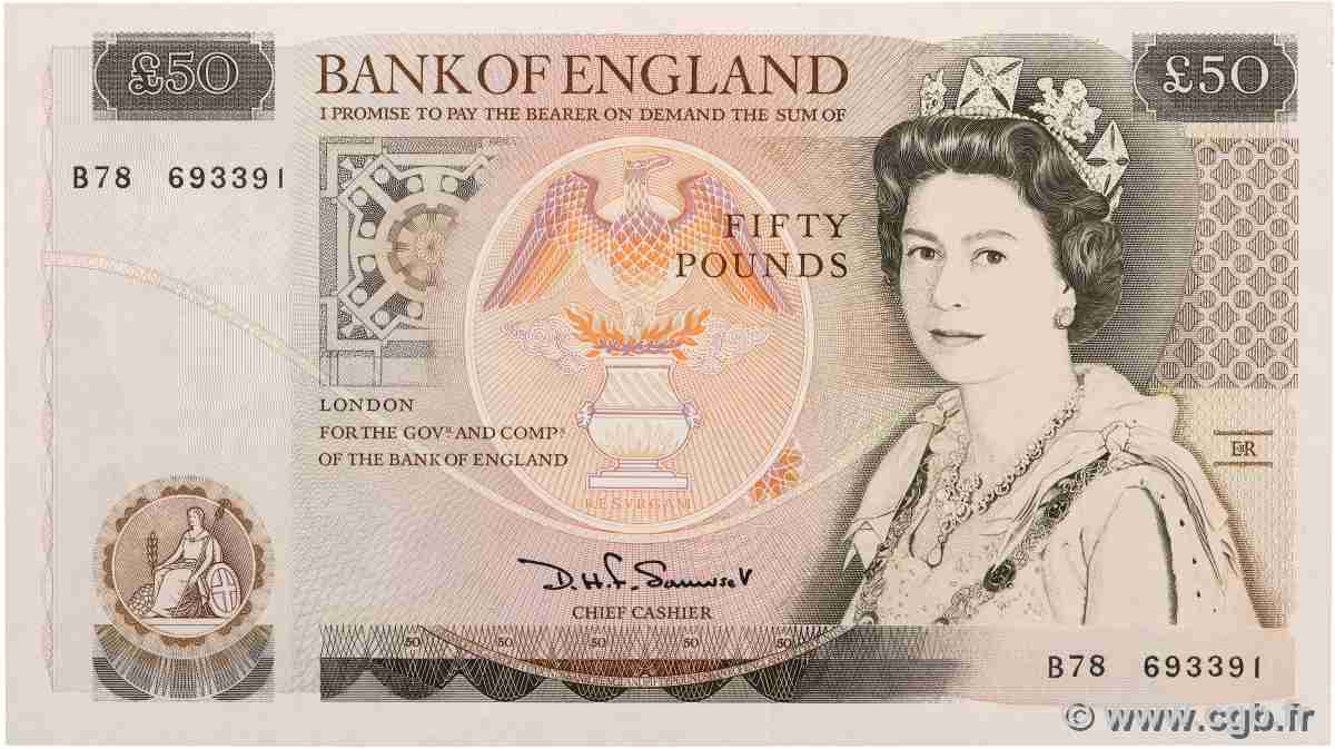 50 Pounds INGHILTERRA 1981 P.381a FDC