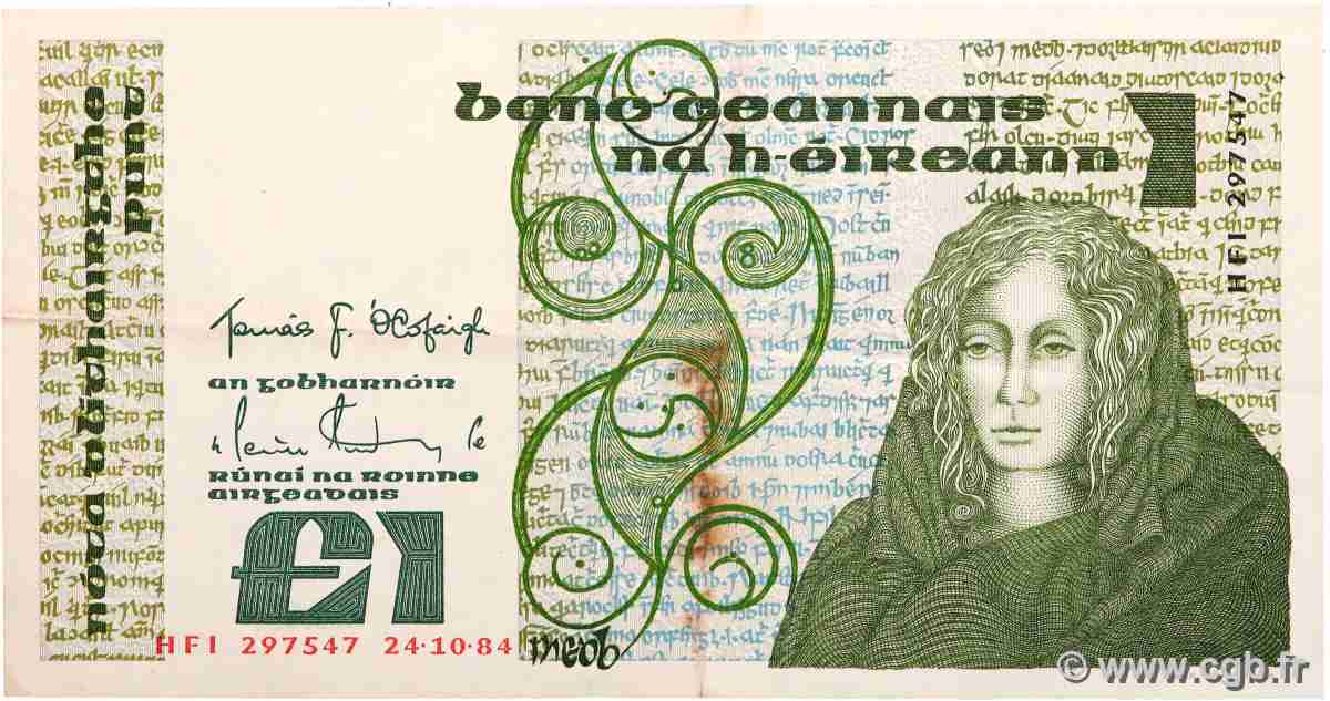 1 Pound IRLANDA 1984 P.070c q.SPL