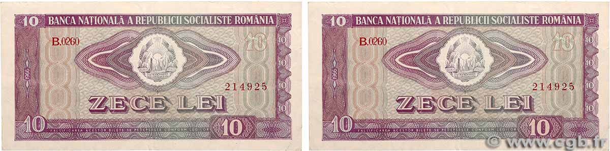 10 Lei Lot ROMANIA 1966 P.094a q.SPL
