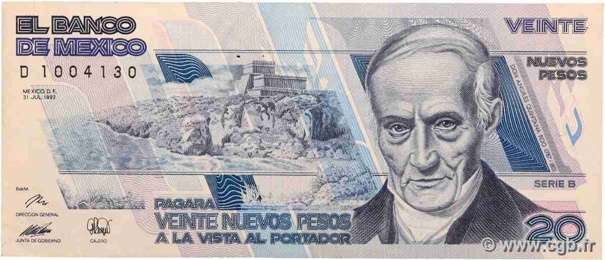 20 Nuevos Pesos MEXICO 1992 P.096 BB