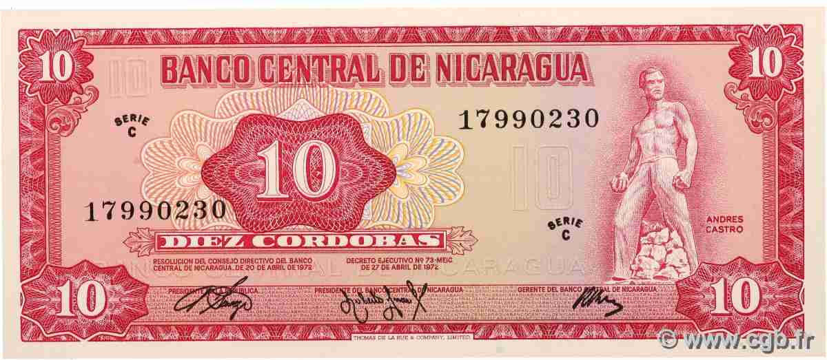 10 Cordobas NICARAGUA 1972 P.123 FDC
